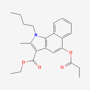 ethyl 1-butyl-2-methyl-5-(propanoyloxy)-1H-benzo[g]indole-3-carboxylate