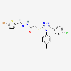 N'-[(E)-(5-bromothiophen-2-yl)methylidene]-2-{[5-(4-chlorophenyl)-4-(4-methylphenyl)-4H-1,2,4-triazol-3-yl]sulfanyl}acetohydrazide