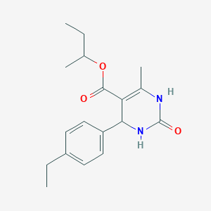 molecular formula C18H24N2O3 B11680108 Butan-2-yl 4-(4-ethylphenyl)-6-methyl-2-oxo-1,2,3,4-tetrahydropyrimidine-5-carboxylate 