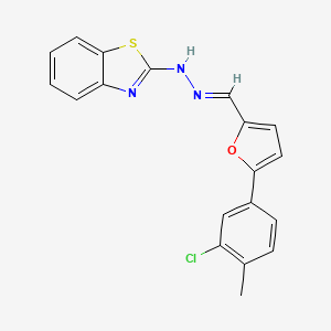 2-[(2E)-2-{[5-(3-chloro-4-methylphenyl)furan-2-yl]methylidene}hydrazinyl]-1,3-benzothiazole