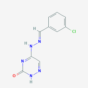 5-[(2E)-2-(3-chlorobenzylidene)hydrazinyl]-1,2,4-triazin-3(2H)-one