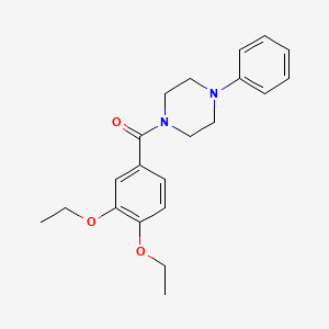 molecular formula C21H26N2O3 B11680160 1-(3,4-Diethoxybenzoyl)-4-phenylpiperazine 