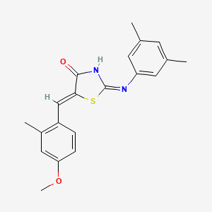 (2Z,5Z)-2-[(3,5-dimethylphenyl)imino]-5-(4-methoxy-2-methylbenzylidene)-1,3-thiazolidin-4-one