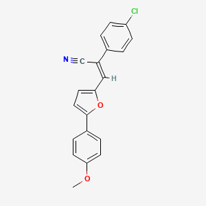 (2Z)-2-(4-chlorophenyl)-3-[5-(4-methoxyphenyl)furan-2-yl]prop-2-enenitrile