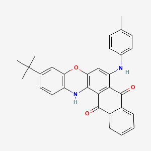 molecular formula C31H26N2O3 B11680188 3-tert-butyl-7-[(4-methylphenyl)amino]-8H-naphtho[2,3-a]phenoxazine-8,13(14H)-dione 