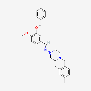 N-[3-(benzyloxy)-4-methoxybenzylidene]-4-(2,4-dimethylbenzyl)piperazin-1-amine