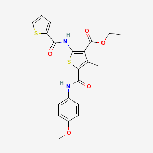 Ethyl 5-[(4-methoxyphenyl)carbamoyl]-4-methyl-2-[(thiophen-2-ylcarbonyl)amino]thiophene-3-carboxylate