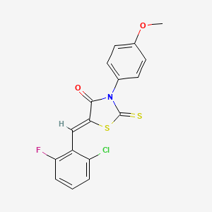 (5Z)-5-(2-chloro-6-fluorobenzylidene)-3-(4-methoxyphenyl)-2-thioxo-1,3-thiazolidin-4-one