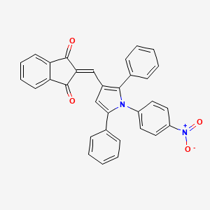 2-{[1-(4-nitrophenyl)-2,5-diphenyl-1H-pyrrol-3-yl]methylidene}-1H-indene-1,3(2H)-dione