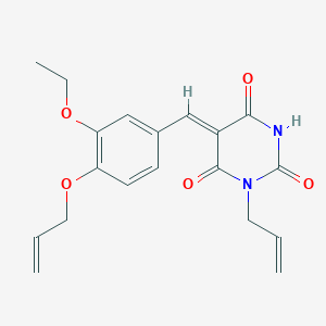 (5Z)-5-[3-ethoxy-4-(prop-2-en-1-yloxy)benzylidene]-1-(prop-2-en-1-yl)pyrimidine-2,4,6(1H,3H,5H)-trione