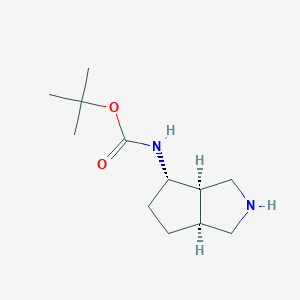 molecular formula C12H22N2O2 B1168040 叔丁基 (3aR, 4S, 6aS)-八氢环戊 [c]吡咯-4-基氨基甲酸酯 CAS No. 1228030-08-7