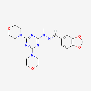 (4,6-Dimorpholino-s-triazin-2-yl)-methyl-(piperonylideneamino)amine