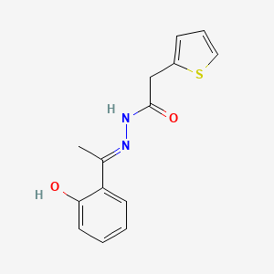 molecular formula C14H14N2O2S B11680473 N'-(1-(2-Hydroxyphenyl)ethylidene)-2-(2-thienyl)acetohydrazide 