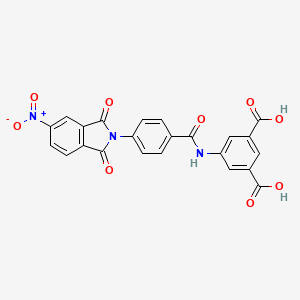 5-({[4-(5-nitro-1,3-dioxo-1,3-dihydro-2H-isoindol-2-yl)phenyl]carbonyl}amino)benzene-1,3-dicarboxylic acid