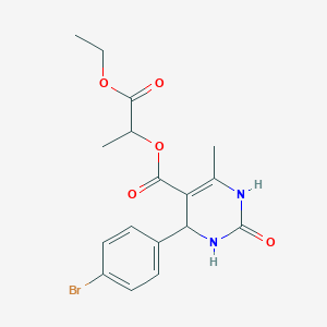 1-Ethoxy-1-oxopropan-2-yl 4-(4-bromophenyl)-6-methyl-2-oxo-1,2,3,4-tetrahydropyrimidine-5-carboxylate