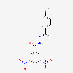 molecular formula C15H12N4O6 B11680664 N'-[(E)-(4-methoxyphenyl)methylidene]-3,5-dinitrobenzohydrazide 