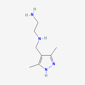 molecular formula C35H45ClN3OPd- B1168069 N1-((3,5-Dimethyl-1H-pyrazol-4-YL)methyl)ethane-1,2-diamine CAS No. 1290698-01-9
