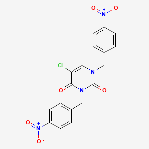 5-chloro-1,3-bis(4-nitrobenzyl)pyrimidine-2,4(1H,3H)-dione