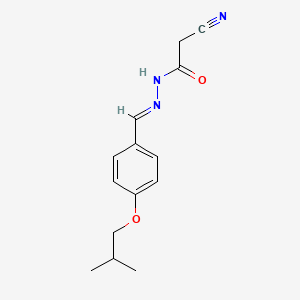 2-Cyano-N'-[(E)-[4-(2-methylpropoxy)phenyl]methylidene]acetohydrazide