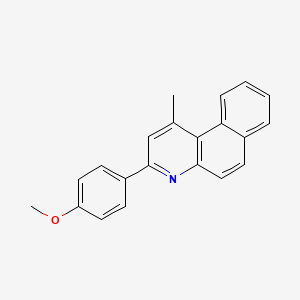 molecular formula C21H17NO B11680777 3-(4-Methoxyphenyl)-1-methylbenzo[f]quinoline 