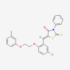 (5Z)-5-{5-chloro-2-[2-(3-methylphenoxy)ethoxy]benzylidene}-3-phenyl-2-thioxo-1,3-thiazolidin-4-one