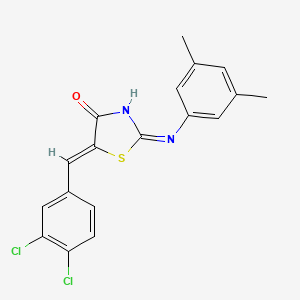 (2Z,5Z)-5-(3,4-dichlorobenzylidene)-2-[(3,5-dimethylphenyl)imino]-1,3-thiazolidin-4-one