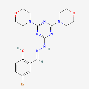 4-bromo-2-[(E)-{2-[4,6-di(morpholin-4-yl)-1,3,5-triazin-2-yl]hydrazinylidene}methyl]phenol