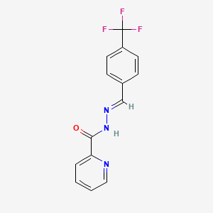 N'-[(E)-[4-(Trifluoromethyl)phenyl]methylidene]pyridine-2-carbohydrazide