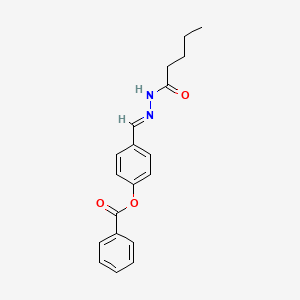 4-[(E)-(2-pentanoylhydrazinylidene)methyl]phenyl benzoate