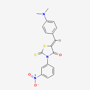 (5Z)-5-[4-(dimethylamino)benzylidene]-3-(3-nitrophenyl)-2-thioxo-1,3-thiazolidin-4-one