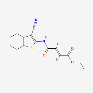 ethyl (2E)-4-[(3-cyano-4,5,6,7-tetrahydro-1-benzothiophen-2-yl)amino]-4-oxobut-2-enoate