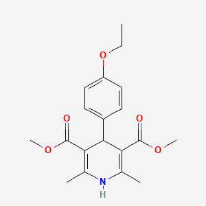 molecular formula C19H23NO5 B11681098 Dimethyl 4-(4-ethoxyphenyl)-2,6-dimethyl-1,4-dihydropyridine-3,5-dicarboxylate 