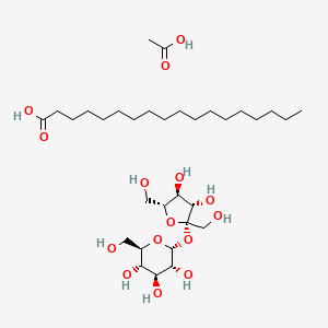 molecular formula C32H62O15 B1168110 Acetylated sucrose distearate CAS No. 121684-92-2