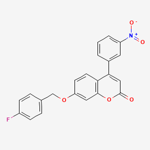 7-((4-Fluorobenzyl)oxy)-4-(3-nitrophenyl)-2H-chromen-2-one