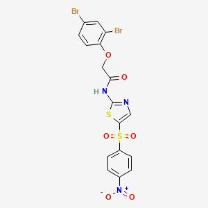 2-(2,4-dibromophenoxy)-N-{5-[(4-nitrophenyl)sulfonyl]-1,3-thiazol-2-yl}acetamide