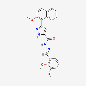 N'-[(E)-(2,3-Dimethoxyphenyl)methylidene]-3-(2-methoxy-1-naphthyl)-1H-pyrazole-5-carbohydrazide