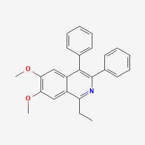 molecular formula C25H23NO2 B11681216 1-Ethyl-6,7-dimethoxy-3,4-diphenylisoquinoline 