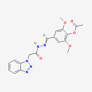 4-[(Z)-{[2-(1H-1,2,3-Benzotriazol-1-YL)acetamido]imino}methyl]-2,6-dimethoxyphenyl acetate