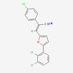 (2Z)-2-(4-chlorophenyl)-3-[5-(2,3-dichlorophenyl)furan-2-yl]prop-2-enenitrile