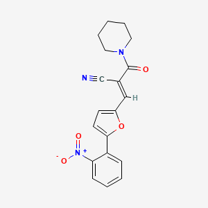 (2E)-3-[5-(2-nitrophenyl)furan-2-yl]-2-(piperidin-1-ylcarbonyl)prop-2-enenitrile