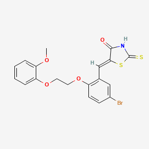 (5Z)-5-{5-bromo-2-[2-(2-methoxyphenoxy)ethoxy]benzylidene}-2-thioxo-1,3-thiazolidin-4-one