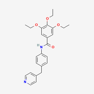 3,4,5-triethoxy-N-[4-(pyridin-4-ylmethyl)phenyl]benzamide