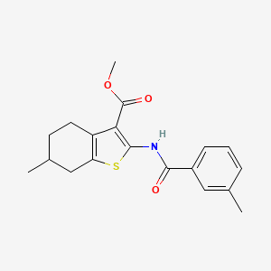 Methyl 6-methyl-2-{[(3-methylphenyl)carbonyl]amino}-4,5,6,7-tetrahydro-1-benzothiophene-3-carboxylate