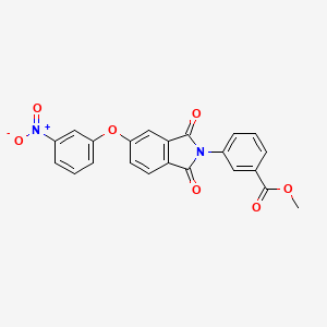 molecular formula C22H14N2O7 B11681315 Methyl 3-[5-(3-nitrophenoxy)-1,3-dioxoisoindol-2-yl]benzoate 