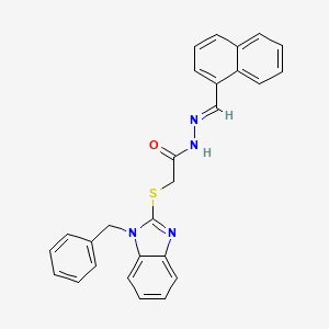 2-[(1-benzyl-1H-benzimidazol-2-yl)sulfanyl]-N'-[(E)-naphthalen-1-ylmethylidene]acetohydrazide