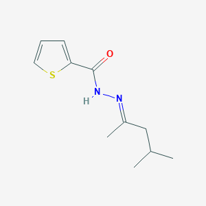 molecular formula C11H16N2OS B11681335 N'-[(2E)-4-methylpentan-2-ylidene]thiophene-2-carbohydrazide 