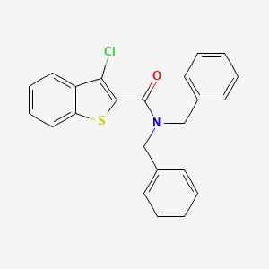 molecular formula C23H18ClNOS B11681365 N,N-dibenzyl-3-chloro-1-benzothiophene-2-carboxamide 