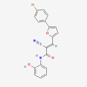 (2E)-3-[5-(4-bromophenyl)furan-2-yl]-2-cyano-N-(2-hydroxyphenyl)prop-2-enamide