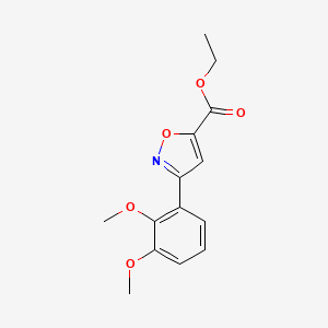 molecular formula C14H15NO5 B11681392 Ethyl 3-(2,3-dimethoxyphenyl)-1,2-oxazole-5-carboxylate 