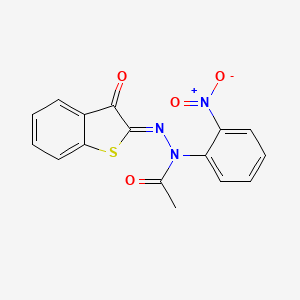 N-(2-nitrophenyl)-N'-[(2Z)-3-oxo-1-benzothiophen-2(3H)-ylidene]acetohydrazide